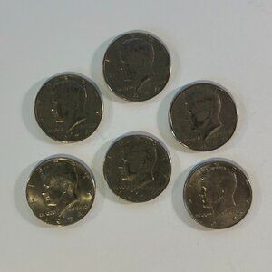 Set of 6 1974 Kennedy Half Dollar D Mint RARE 50 C Coins | 1974-D Double Die Obv